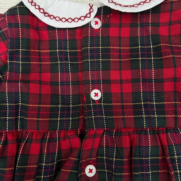 Edgehill Collection x Darby Fallon Plaid Bubble Romper Baby 9M Holiday Christmas - Picture 5 of 9